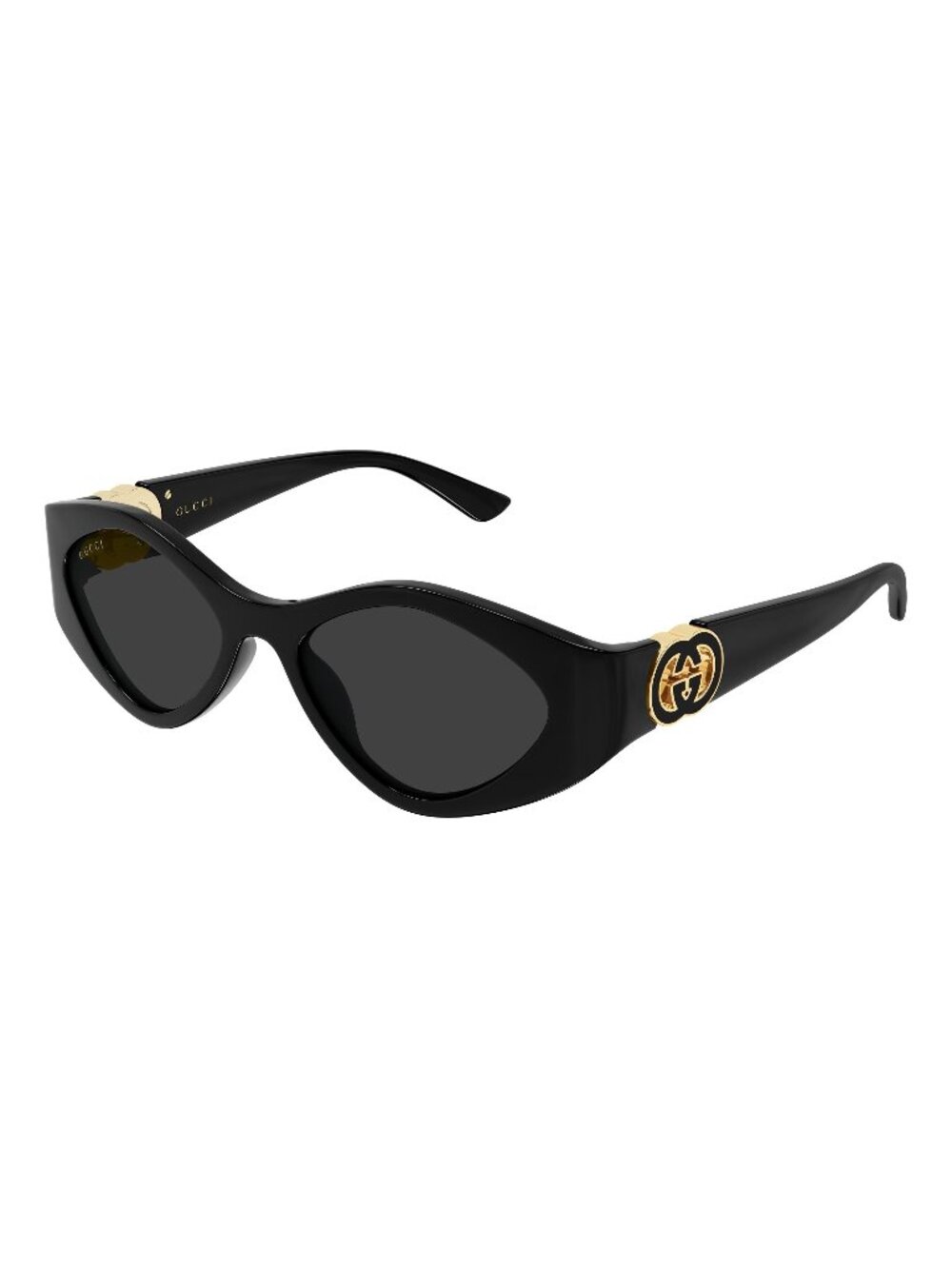 New Gucci Women's Sunglasses Black Grey Lens Injected Frame GG2121S 001 52